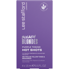 Тонирующие фиолетовые ампулы для осветленных волос Lee Stafford Bleach Blondes Purple Toning Hot Shots [LS5876]