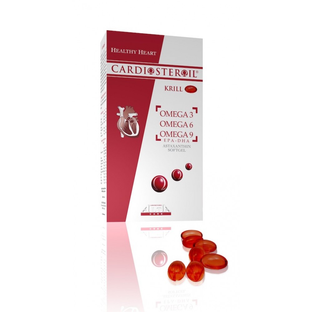 Комплекс для здоровья сердечно сосудистой системы Cardiosteroil omega 3-6-9 krill Alta Care