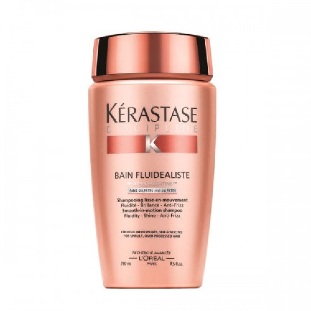 Безсульфатный шампунь-ванна для разглаживания непослушных волос Kerastase Discipline Bain Fluidealiste Sulfate Free