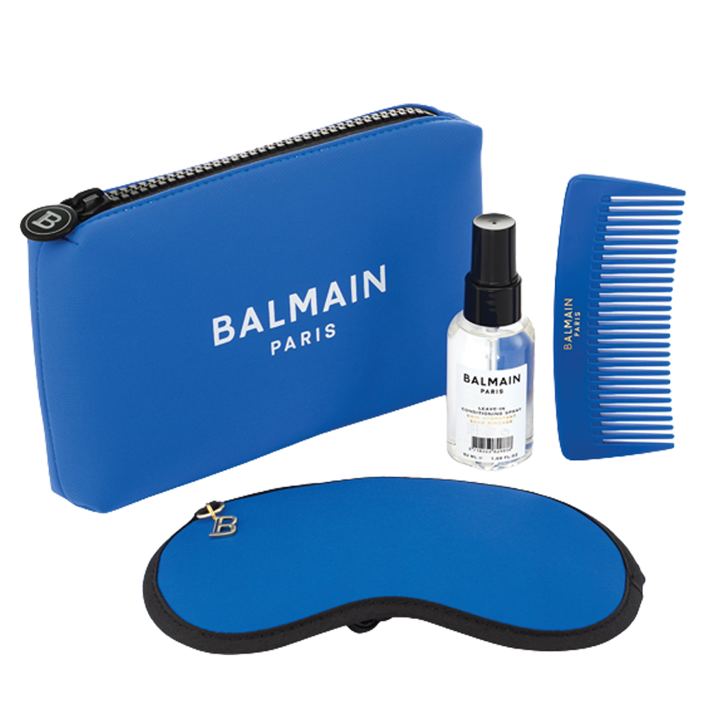 Косметичка синяя Balmain Limited Edition SS21