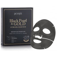 Гідрогелева маска з золотом і чорними перлами PETITFEE Black Pearl and Gold Hydrogel Mask Pack