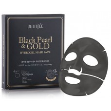 Гидрогелевая маска с золотом и черным жемчугом PETITFEE Black Pearl and Gold Hydrogel Mask Pack
