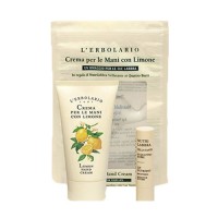 Крем для рук Лимонный и Блеск для губ витаминный в подарок L'erbolario Crema per le Mani con Limone and Lip Nutri Labbra