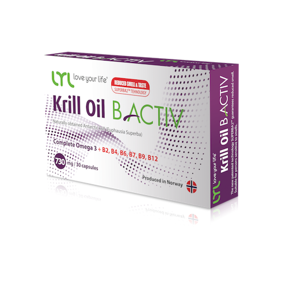 Комплекс полезных жирных кислот Omega-3 и витаминов группы B LYL Krill Oil B Activ
