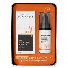 Сыворотка бустер с витамином С и мусс очищающий для сияния кожи Novexpert Box Vitamin C Booster and Cleansing Foam