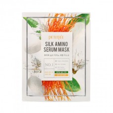 Маска для лица с протеинами шелка PETITFEE Silk Amino Serum Mask