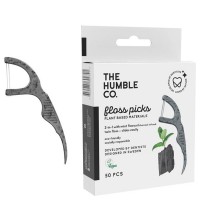 Флоссер зубная нить с держателем с древесным углем The Humble Co Natural Humble Floss Picks Charcoal