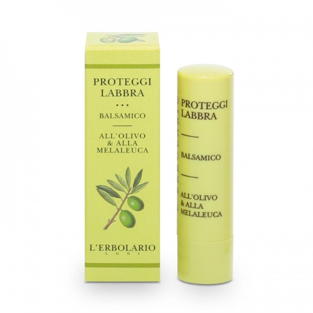 Защитный бальзам для губ с оливковым маслом и маслом чайного дерева L'Erbolario Proteggilabbra Balsamico  