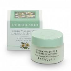 Защитный крем для чувствительной кожи с ромашкой иглицей и лакричником L'Erbolario Crema Viso per Pelli Delicate ed Arrossate