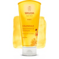 Шампунь-гель для волос и тела Календула Weleda Calendula Waschlotion & Shampoo