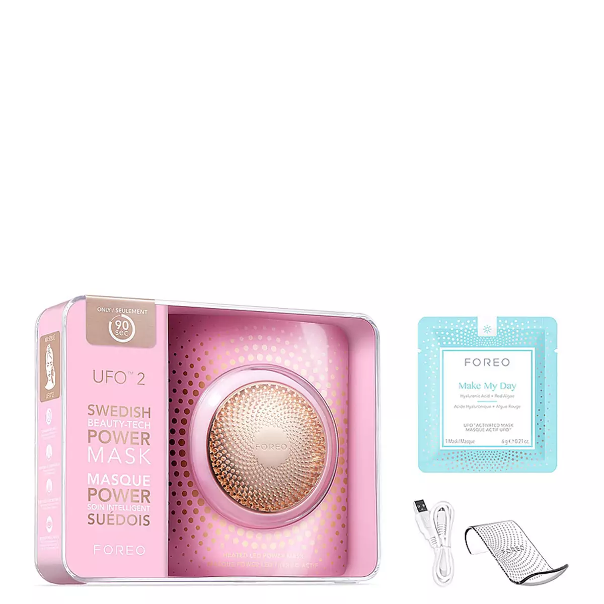 Звуковий пристрій для прискорення дії маски для обличчя FOREO UFO 2 Pearl Pink