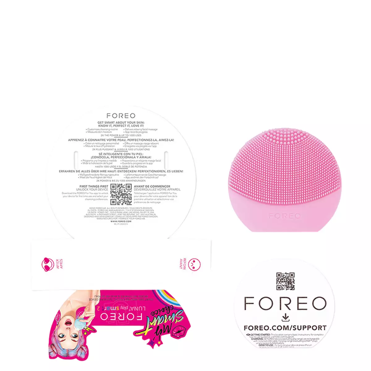 Інтелектуальний пристрій для очищення обличчя Foreo LUNA play smart 2 Tickle Me Pink