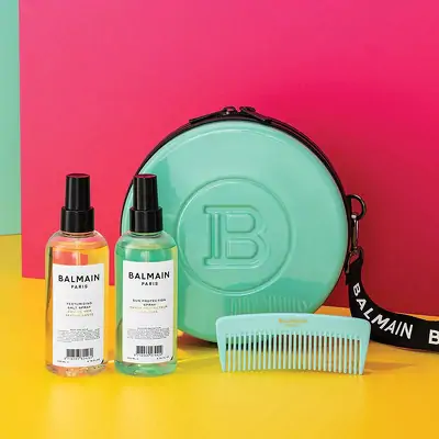 Клатч лимитированной коллекции Balmain Turquoise Backstage Case SS21