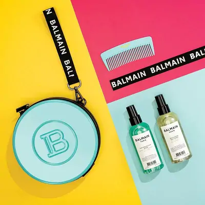 Клатч лимитированной коллекции Balmain Turquoise Backstage Case SS21