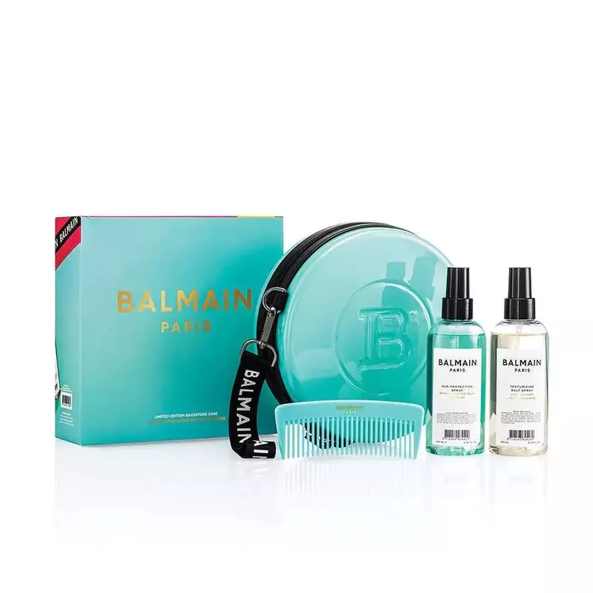 Клатч лимитированной коллекции Balmain Turquoise Backstage Case SS21