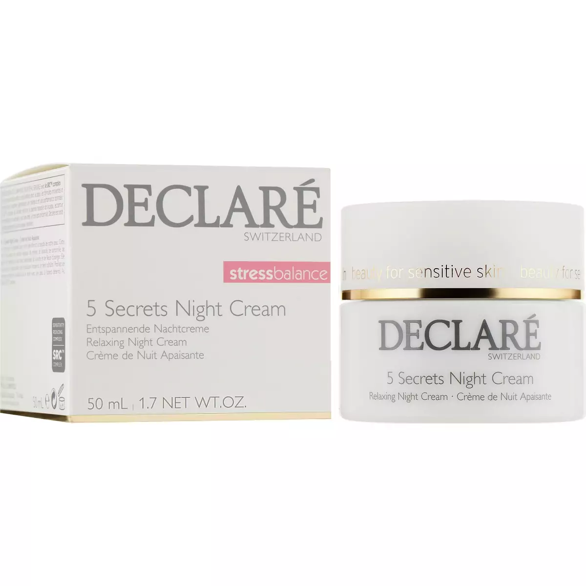Заспокійливий нічний крем 5 секретів краси Declare 5 Secret Night Cream