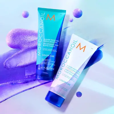 Фиолетовый шампунь для волос Moroccanoil Blonde Perfecting Purple Shampoo