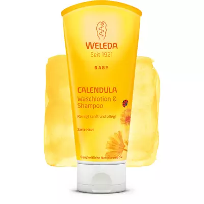 Шампунь-гель для волос и тела Календула Weleda Calendula Waschlotion & Shampoo