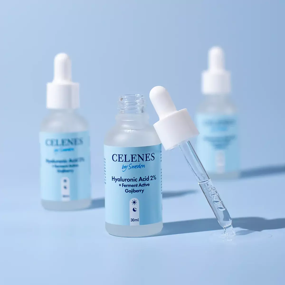 Зволожуюча сироватка з гіалуроновою кислотою Celenes Hyaluronic Acid 2% + Ferment Active Gojiberry [5180100]