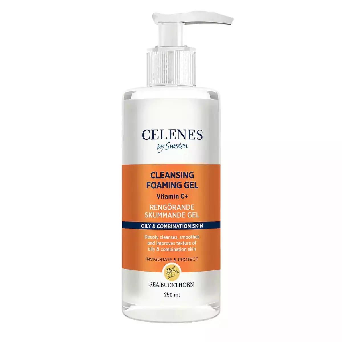 Очищающая пенка-гель с облепихой для жирной и комбинированной кожи Celenes Sea Buckthorn Cleansing Foaming Gel [5160068]