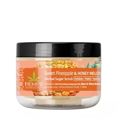 Скраб цукровий Солодкий ананас та Медова диня Hempz Sweet Pineapple and Honey Melon Herbal Sugar Scrub