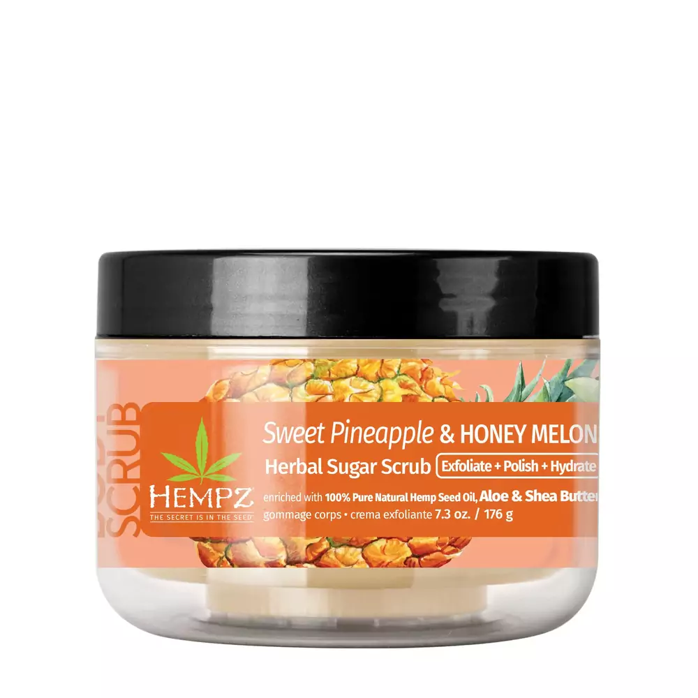 Скраб цукровий Солодкий ананас та Медова диня Hempz Sweet Pineapple and Honey Melon Herbal Sugar Scrub