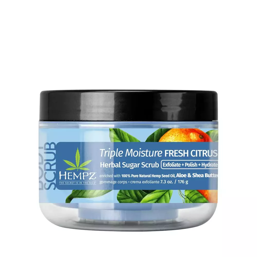 Скраб цукровий Потрійне зволоження Hempz Triple Moisture Fresh Citrus Herbal Sugar Scrub