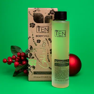 Шовковиста СПА олія для обличчя, тіла та волосся Ten Science Body Space Gold Edition Multi Function Silky Oil