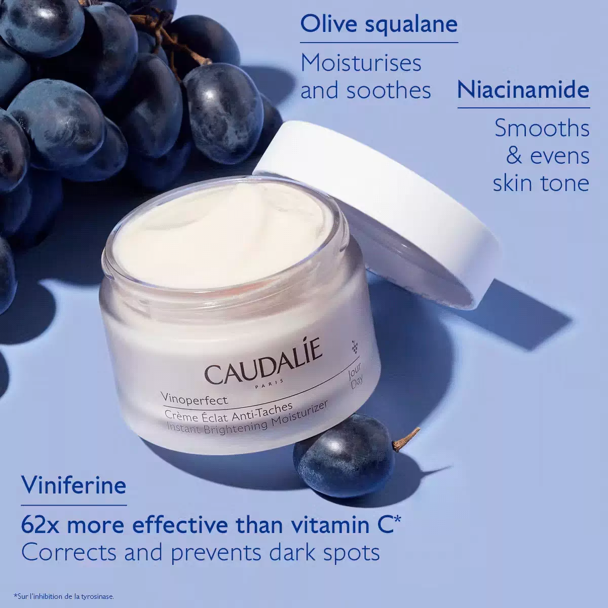 Дневной крем для сияния кожи с ниацинамидом Caudalie Vinoperfect Instant Brightening Mousturizer Cream