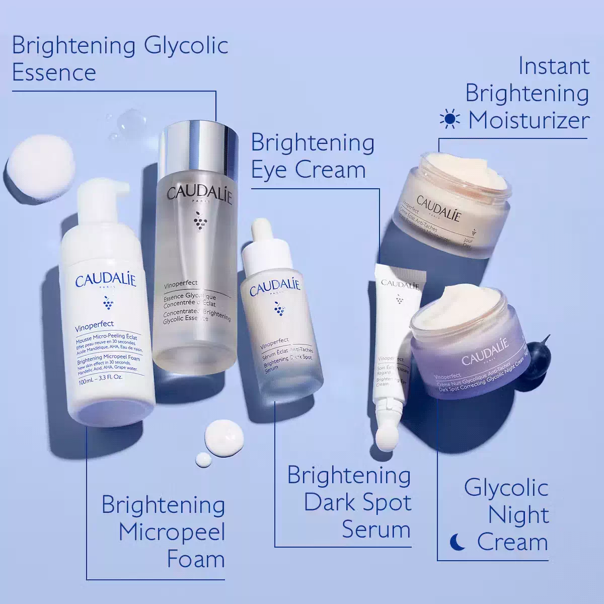 Дневной крем для сияния кожи с ниацинамидом Caudalie Vinoperfect Instant Brightening Mousturizer Cream