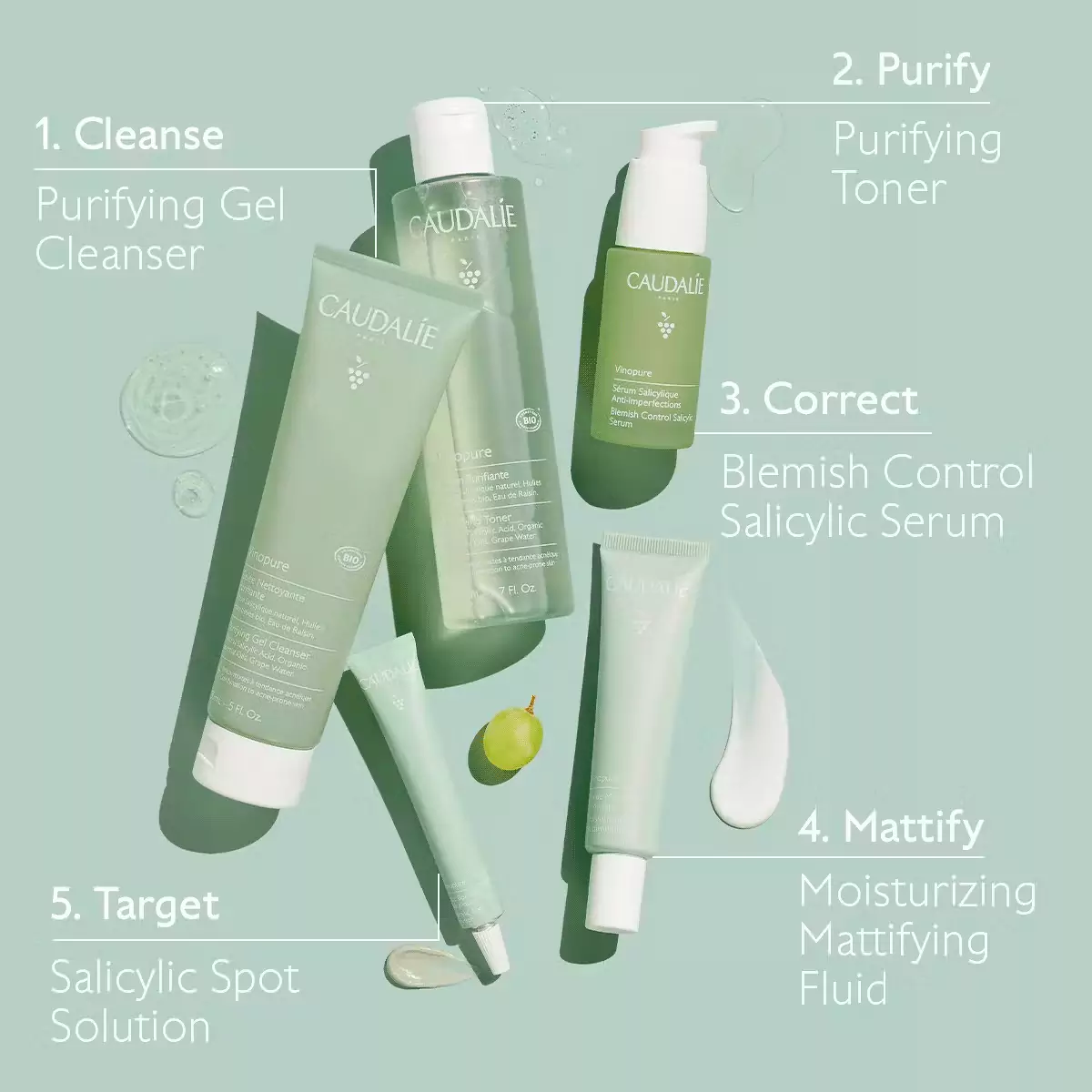 Точковий засіб проти недосконалостей із саліциловою кислотою Caudalie Vinopure Salicylic Spot Solution