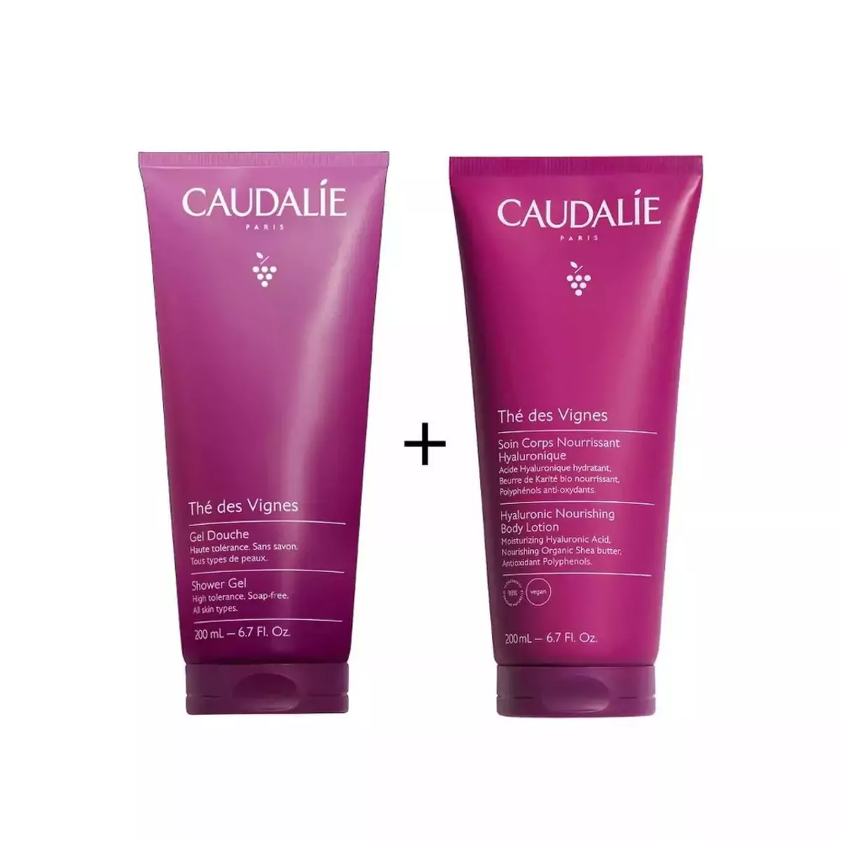 Дуэт Гиалуроновое увлажнение для тела Caudalie The Des Vignes Set
