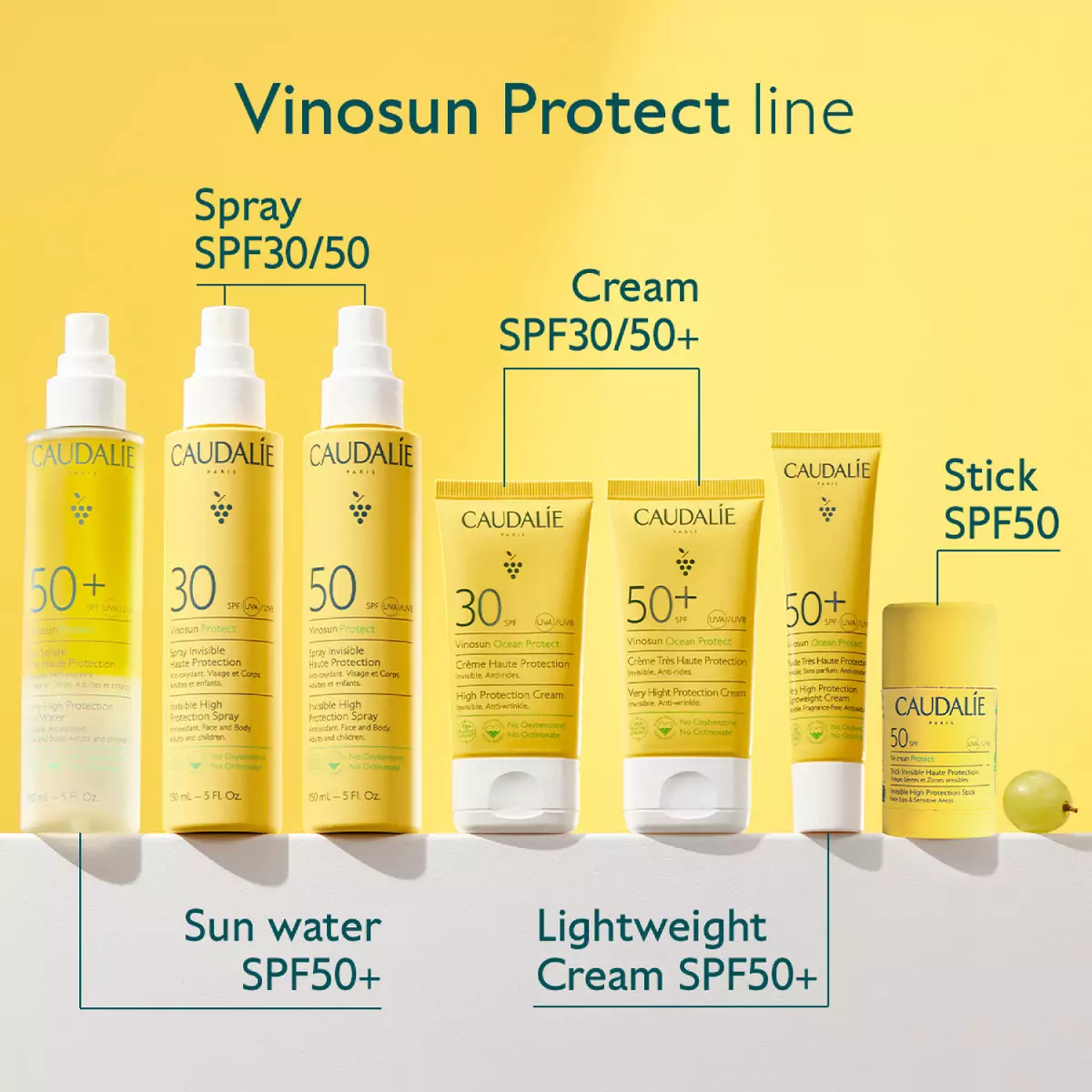 Сонцезахисний стік для обличчя та тіла Caudalie Vinosun Protect Invisible High Protection Stick SPF 50
