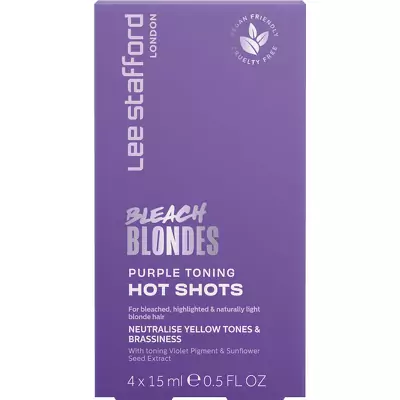 Тонуючі фіолетові ампули для освітленого волосся Lee Stafford Bleach Blondes Purple Toning Hot Shots [LS5876]