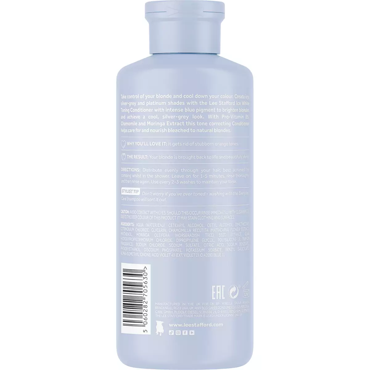 Кондиціонер для волосся з синім пігментом Lee Stafford Bleach Blondes Ice White Toning Conditioner - LS5630