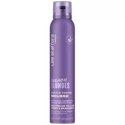 Тонуючий фіолетовий мус для освітленого волосся Lee Stafford Bleach Blonde Purple Toningh Mousse - LS2718