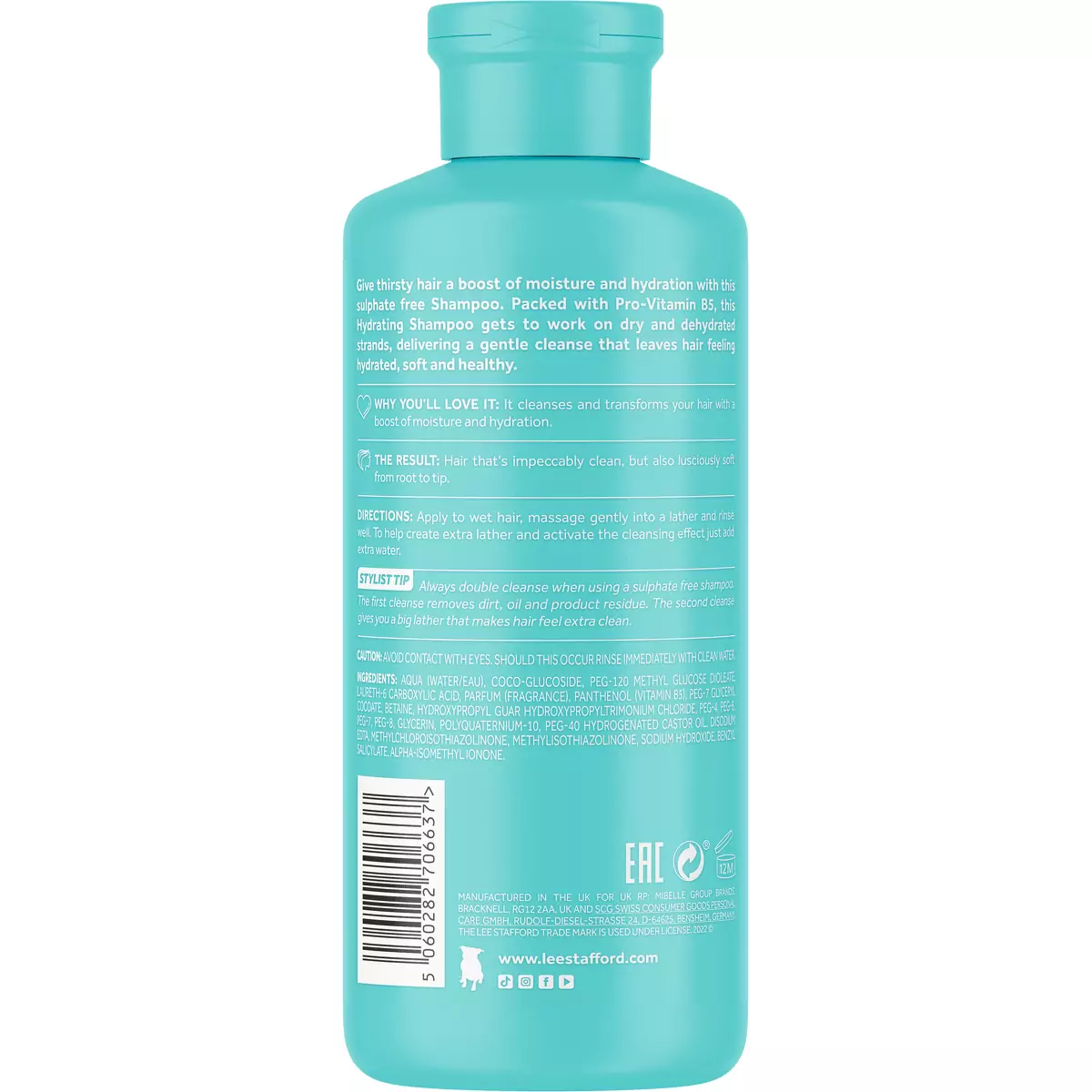 Бессульфатный увлажняющий шампунь Lee Stafford Moisture Burst Hydrating Shampoo - LS6637