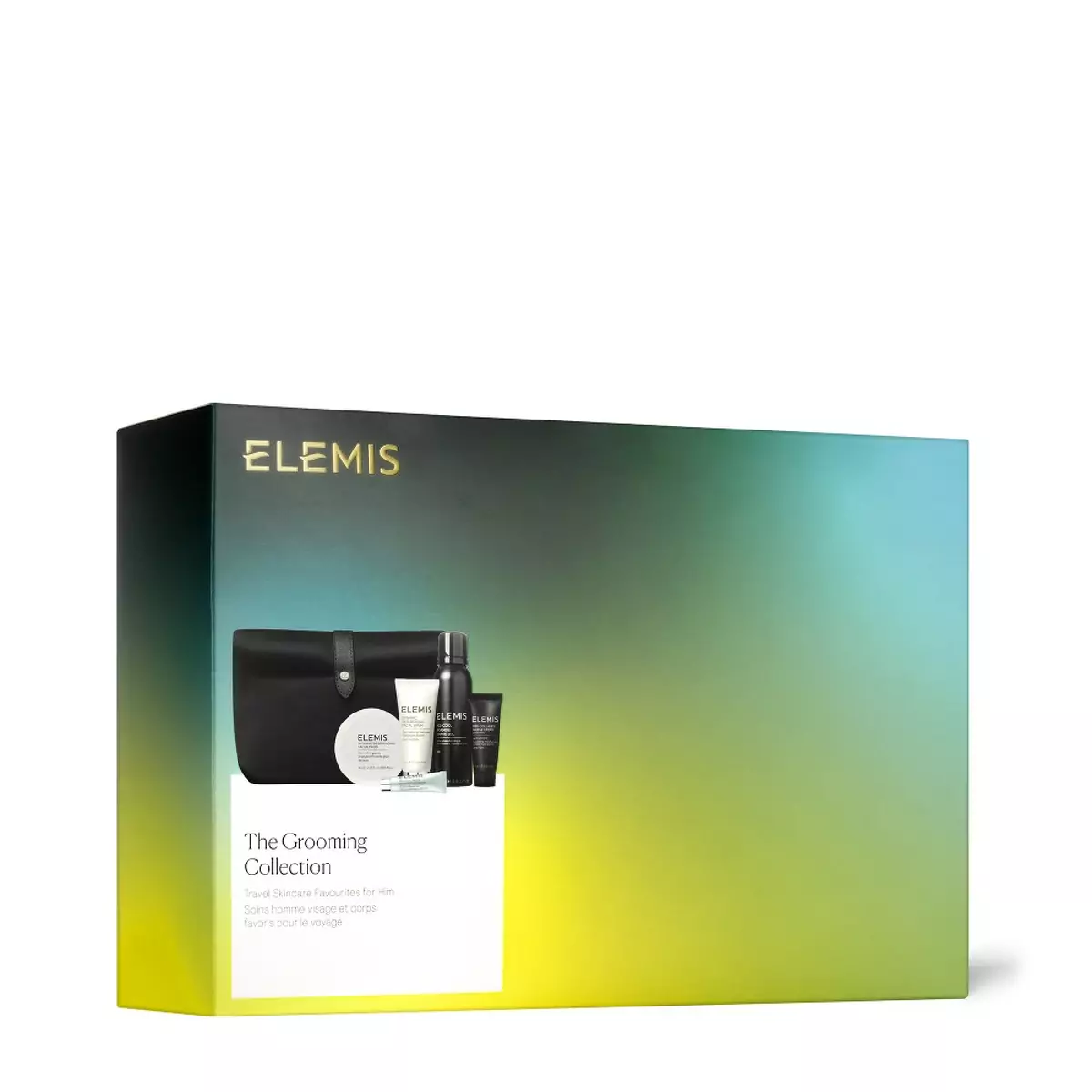 Бестселери для обличчя та тіла у люкс косметичці для нього Elemis The Grooming Collection Travel Skincare Favourites for Him Kit