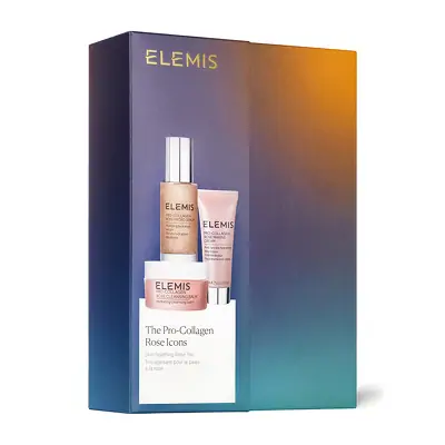 Подарочное легендарное трио для лица Про-Коллаген Роза Elemis The Pro-Collagen Rose Icons Skin Soothing Trio Kit