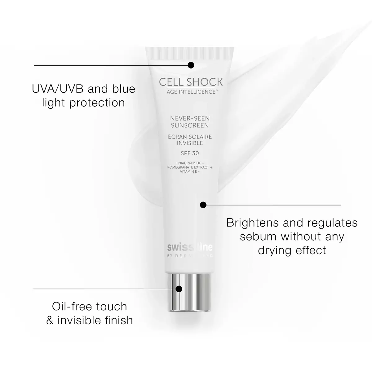 Солнцезащитный крем для лица Swiss Line Never-Seen Sunscreen SPF 30