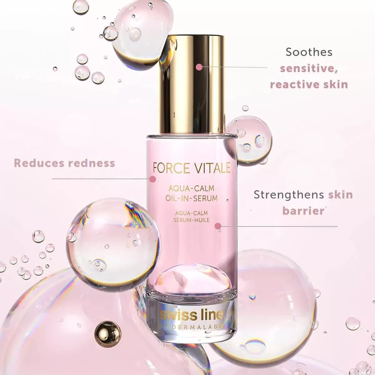 Успокаивающая увлажняющая сыворотка для чувствительной кожи Swiss Line Aqua-Calm Oil-in-Serum