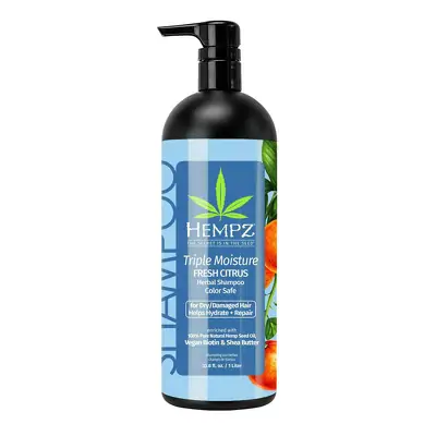 Шампунь для интенсивного увлажнения и восстановления сухих волос Hempz Triple Moisture Fresh Citrus Herbal Shampoo