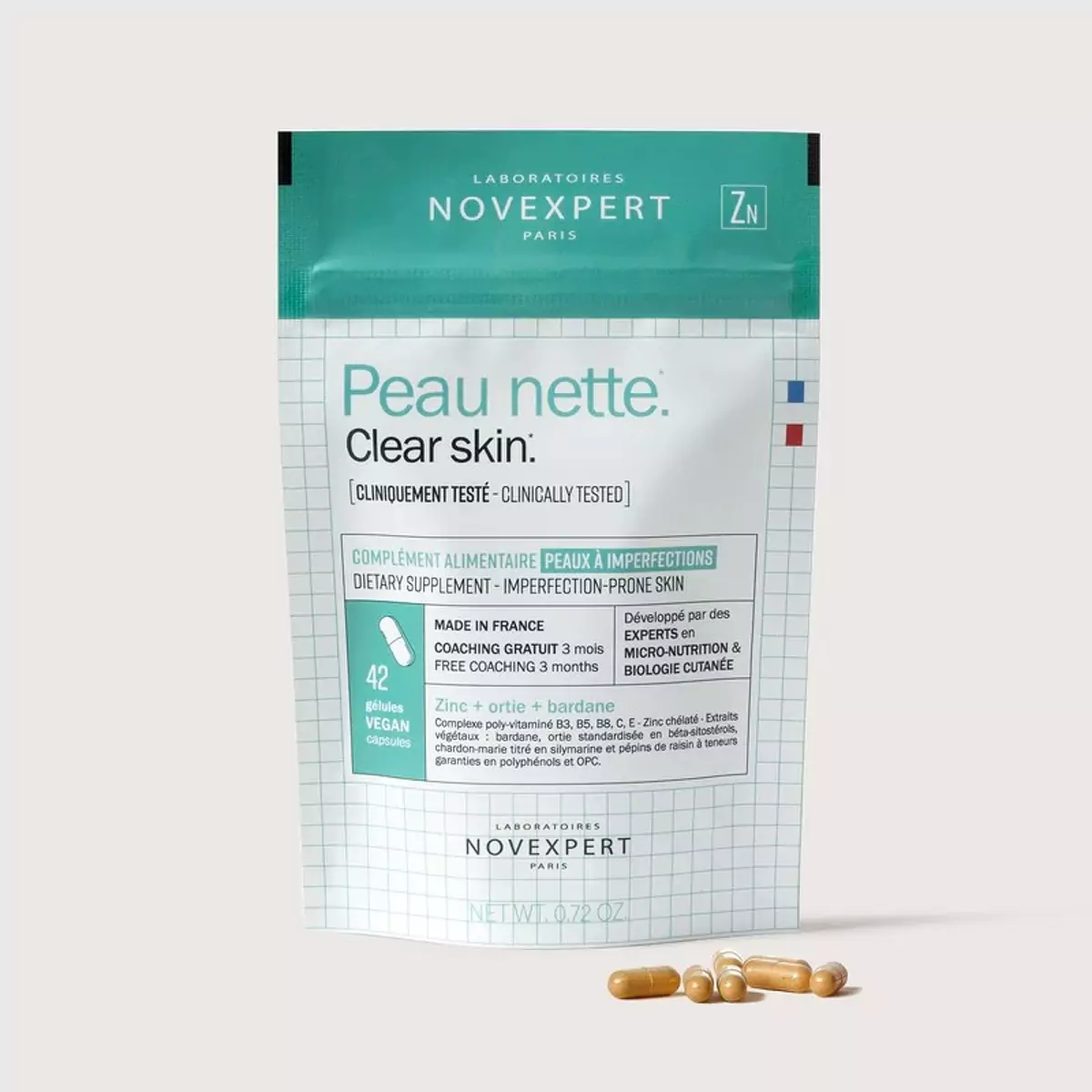 Пищевая добавка для чистой кожи Novexpert Clear Skin Food Supplement - VL23008