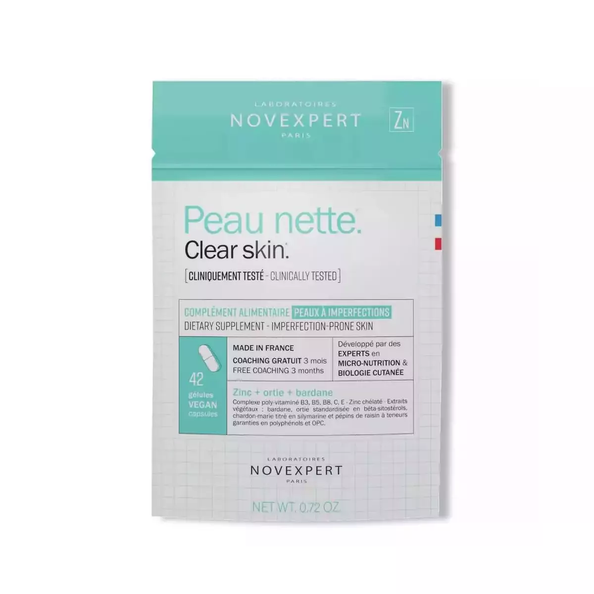 Пищевая добавка для чистой кожи Novexpert Clear Skin Food Supplement - VL23008