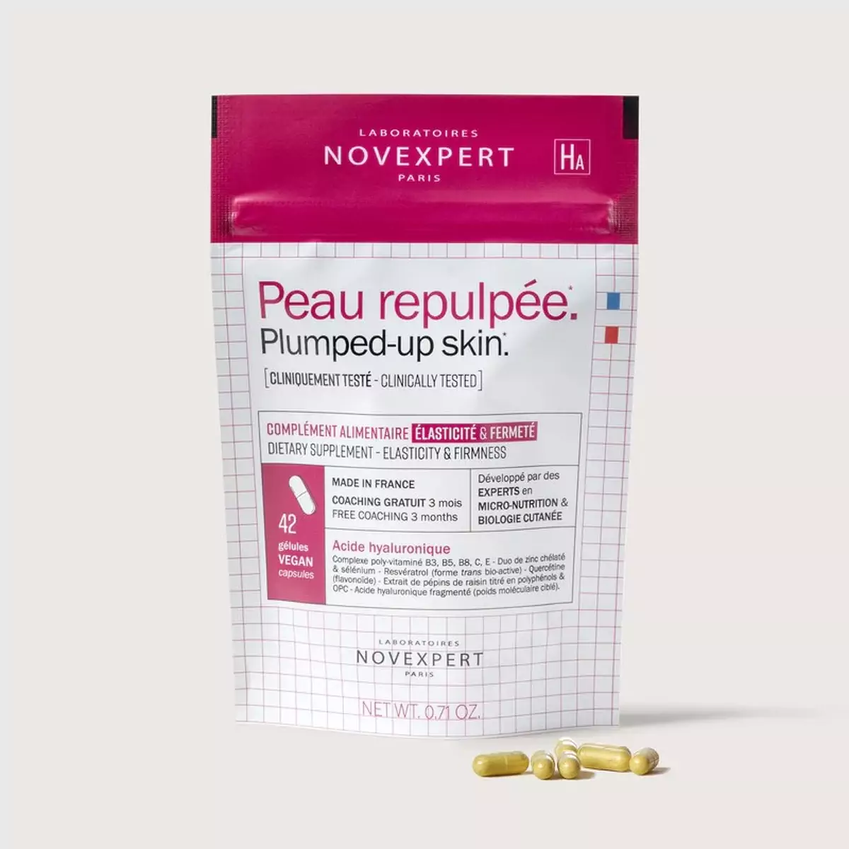 Пищевая добавка для наполненной сияющей кожи Novexpert Plumped-up Skin Food Supplement - VL23007