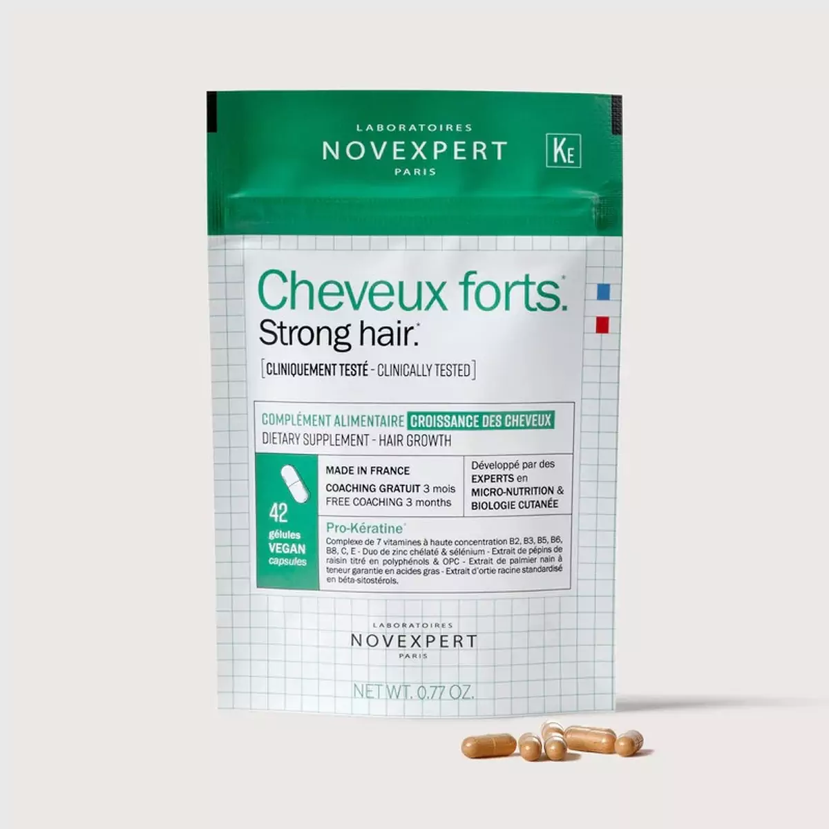 Пищевая добавка для крепких волос Novexpert Strong Hair Food Supplement - VL23005