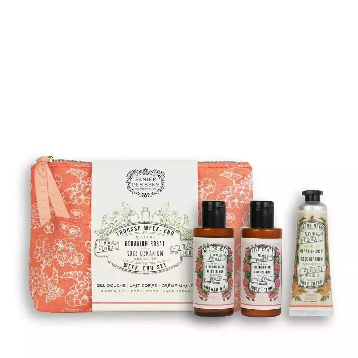 Набор для путешествий Розовая Герань Panier des Sens Absolutes Travel Set Rose Geranium - ABS20537