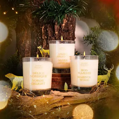 Лимитированная ароматическая свеча Величественный лес Panier des Sens XMAS 24 Scented Candle Majestic Wood - NOE30049