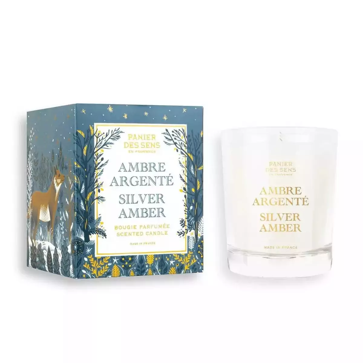 Лимитированная ароматическая свеча Серебряный янтарь Panier des Sens XMAS 24 Scented Candle Silver Amber - NOE30050