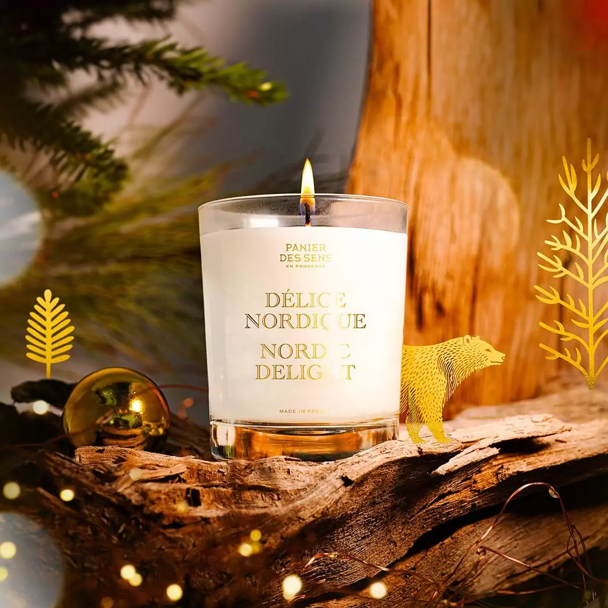 Лимитированная ароматическая свеча Скандинавский восторг Panier des Sens XMAS 24 Scented Candle Nordic Delight - NOE30051